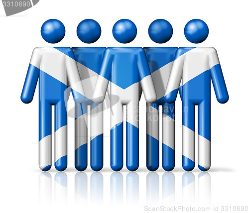 Image of Flag of Scotland on stick figure