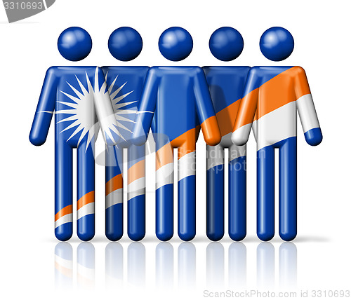 Image of Flag of Marshall Islands on stick figure