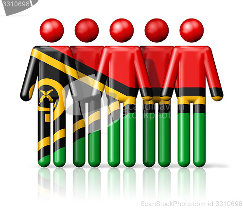 Image of Flag of Vanuatu on stick figure