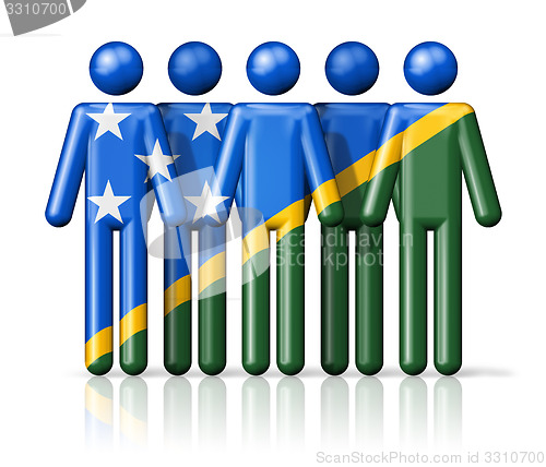 Image of Flag of Solomon Islands on stick figure