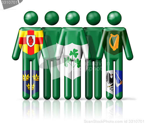 Image of Flag of Ireland - IRFU on stick figure