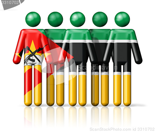 Image of Flag of Mozambique on stick figure