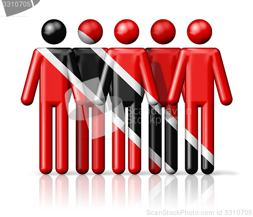 Image of Flag of Trinidad And Tobago on stick figure