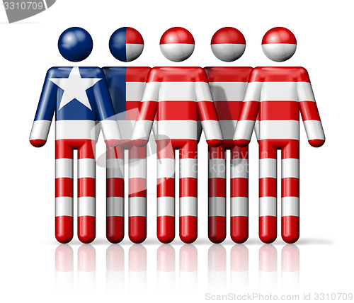 Image of Flag of Liberia on stick figure