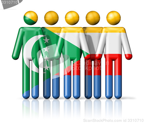 Image of Flag of Comoros on stick figure