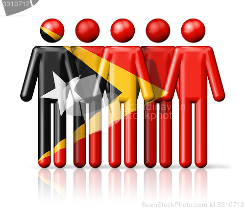 Image of Flag of East Timor on stick figure