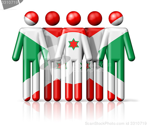 Image of Flag of Burundi on stick figure