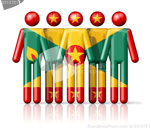 Image of Flag of Grenada on stick figure