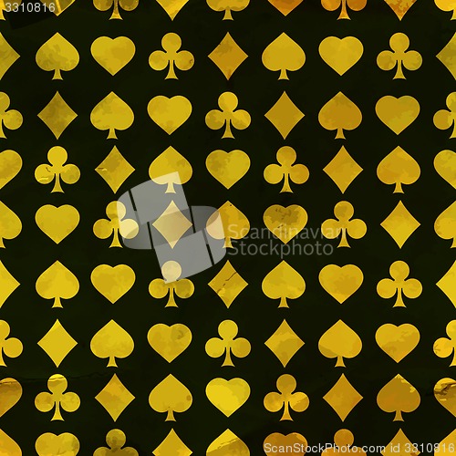 Image of Card suits. Seamless pattern.