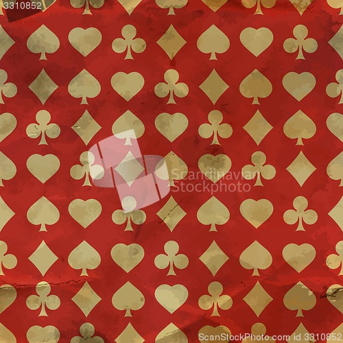 Image of Card suits. Seamless pattern.