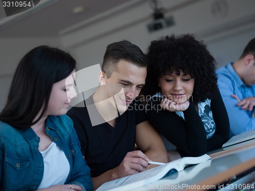 Image of students group  study