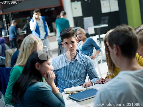 Image of students group  study