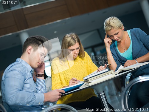 Image of students group  study