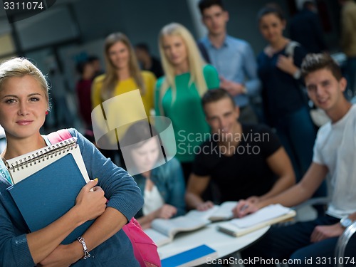 Image of students group  study