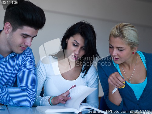 Image of students group  study