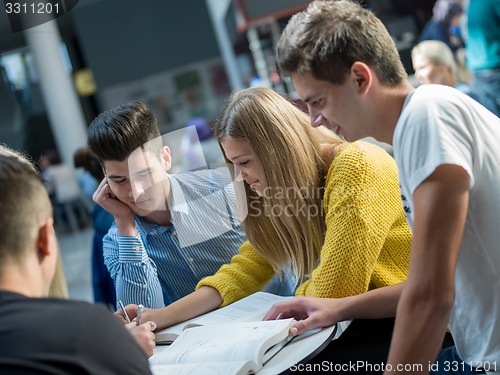Image of students group  study