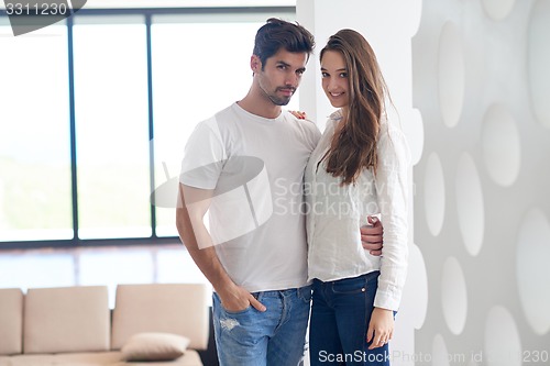Image of happy young romantic couple have fun arelax  relax at home