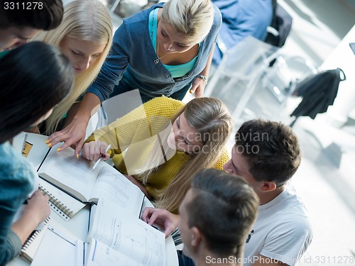 Image of students group  study