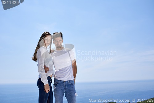 Image of happy young romantic couple have fun arelax  relax at home