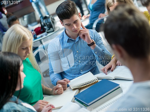 Image of students group  study