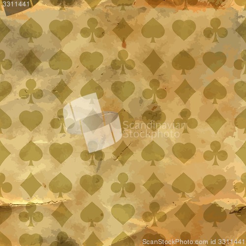 Image of Card suits. Seamless pattern.