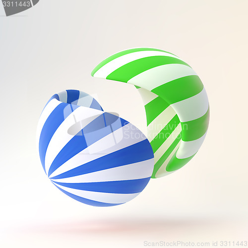 Image of 3D abstract  illustration. Vector template.