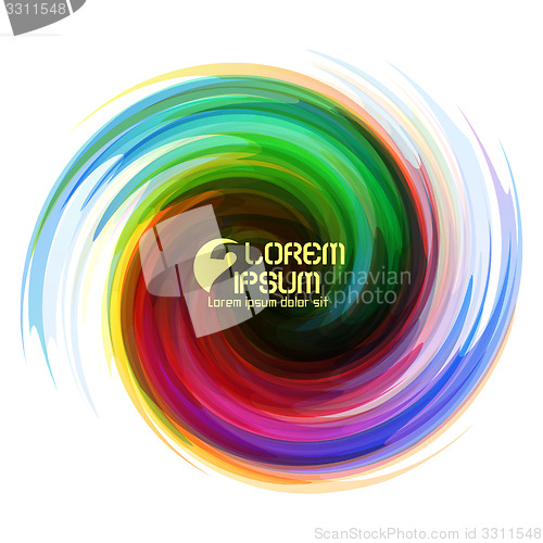 Image of Colorful abstract icon. Dynamic flow illustration. Swirl backgro