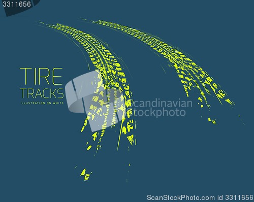 Image of Tire tracks background