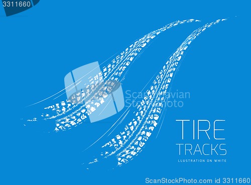 Image of Tire tracks background