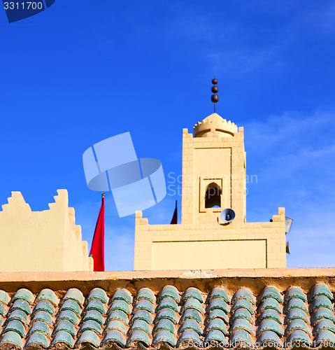 Image of  the history  symbol  in morocco  africa  minaret religion and  