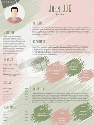 Image of Scribbled cv resume template