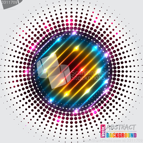 Image of Abstract halftone background with rainbow colors 