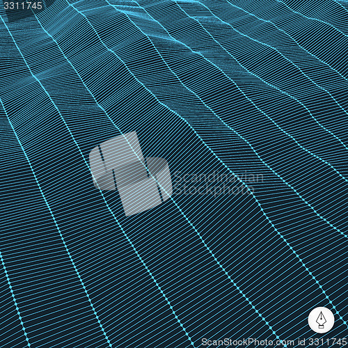 Image of Abstract grid background. Water surface. Vector illustration. 