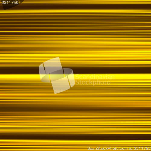 Image of Gold waves background. Metal plate with reflected light. 