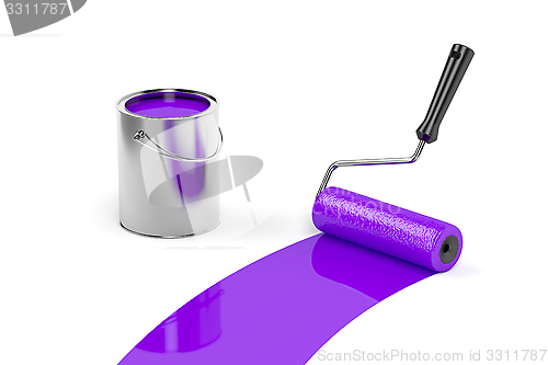 Image of Painting with purple paint