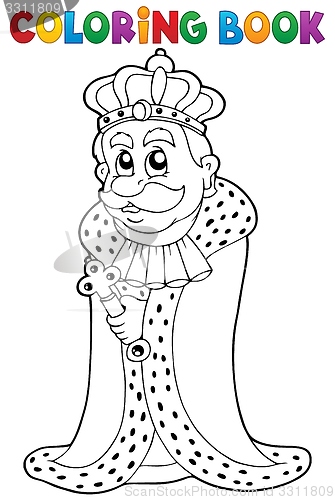 Image of Coloring book king theme 1