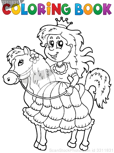 Image of Coloring book princess theme 2