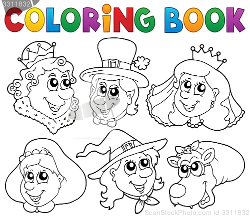 Image of Coloring book fairy tale portraits