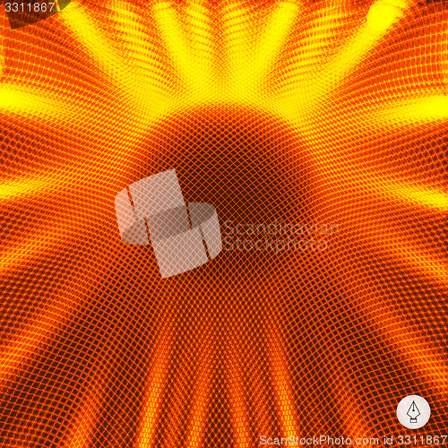 Image of Network abstract background. 3d technology vector illustration. 