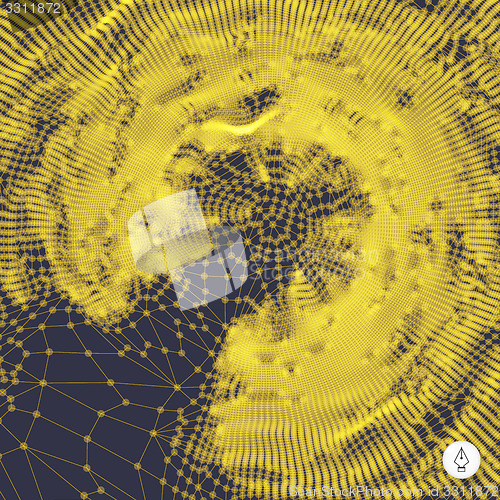 Image of Network background. 3d technology vector illustration. 