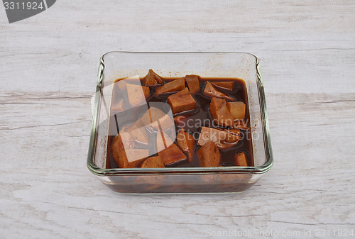 Image of Tofu in marinade