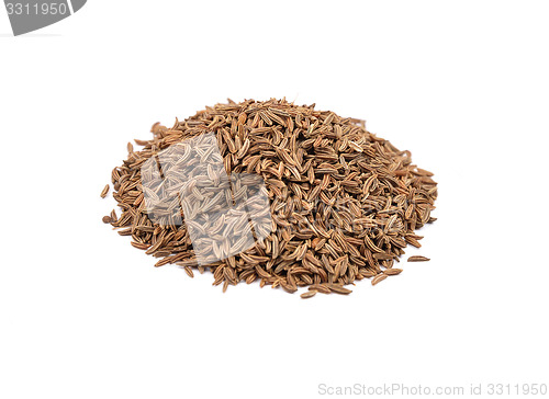 Image of Caraway seeds on white