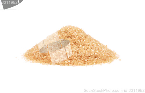 Image of Brown cane sugar on white