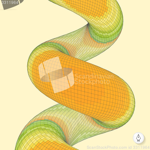 Image of Spiral. Mosaic. 3d vector illustration. 