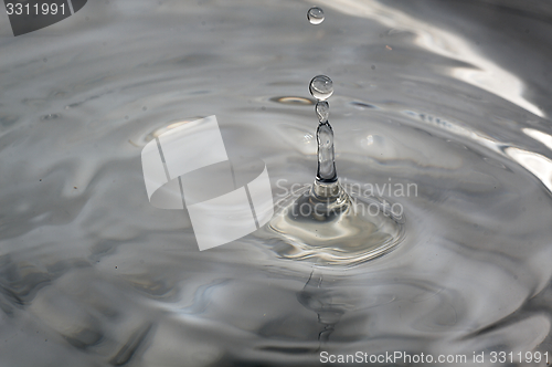 Image of Drop of water splashed creates waves.