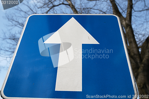 Image of Road sign Straight ahead.