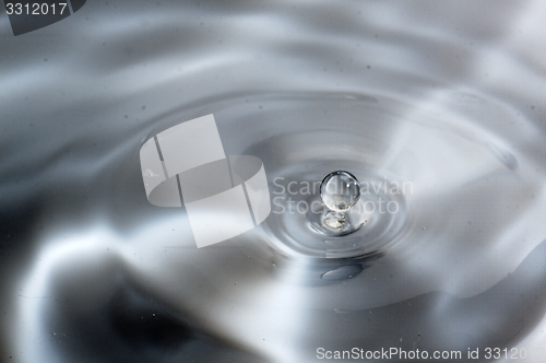 Image of Drop of water splashed creates waves.