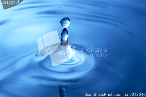 Image of Drop of water splashed creates waves.