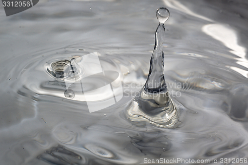 Image of Drop of water splashed creates waves.