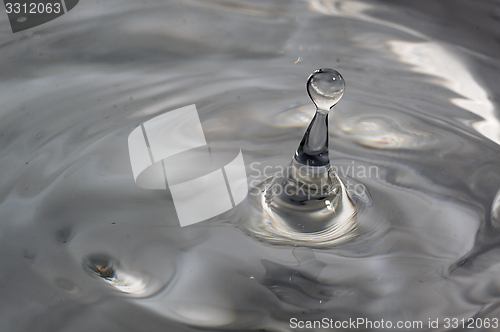 Image of Drop of water splashed creates waves.